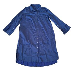 Univeral Standard Peyton Poplin Blue Shirt Dress Size 2X Women